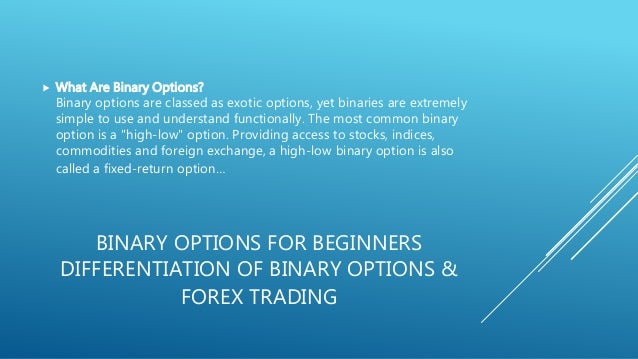 Binary options for beginners