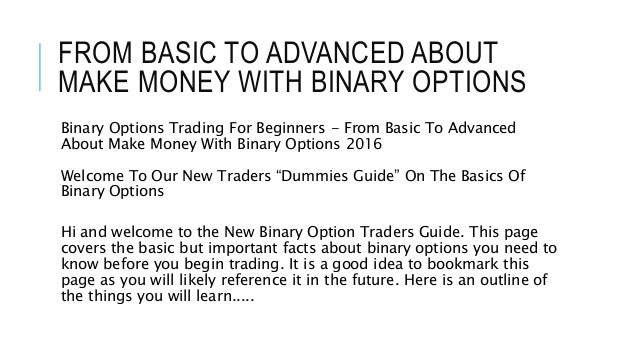 Binary options trading beginners