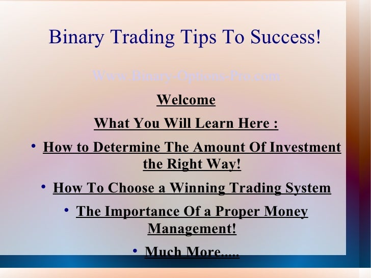 Complete binary options guide to successful trading