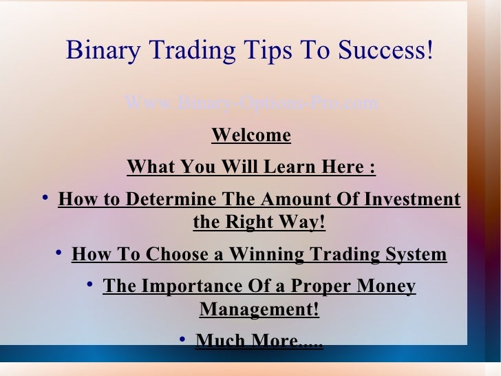 A complete binary options guide to successful trading
