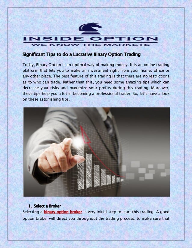 Binary option trading tips