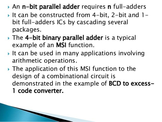 Binary parallel adder