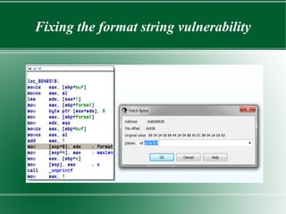 Fixing the format string vulnerability
 