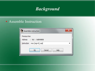 Background
● Assemble Instruction
 