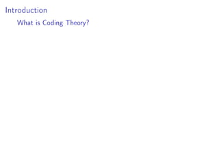 An Introduction To Coding Theory Ppt An Introduction To Coding Theory Ppt