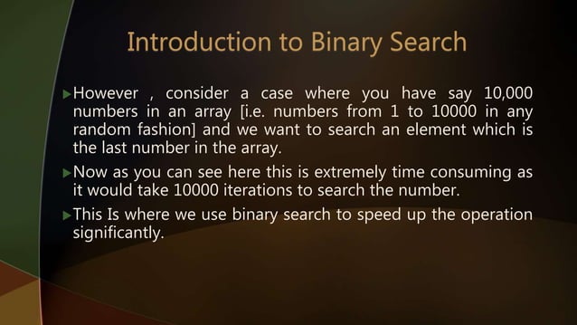 Binary search | PPT