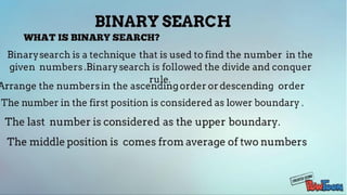 Binary search | PPT