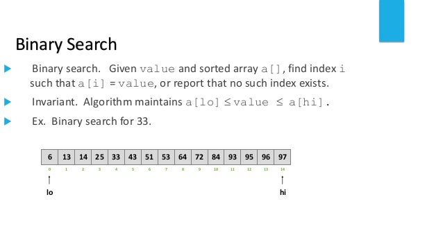 Binary search