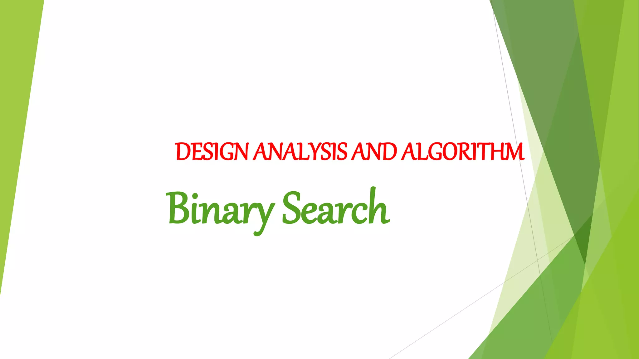 Binary search | PPT