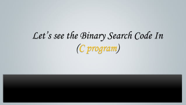 Binary search | PPT
