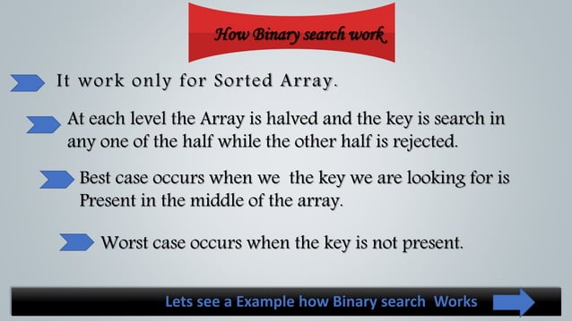 Binary search | PPT