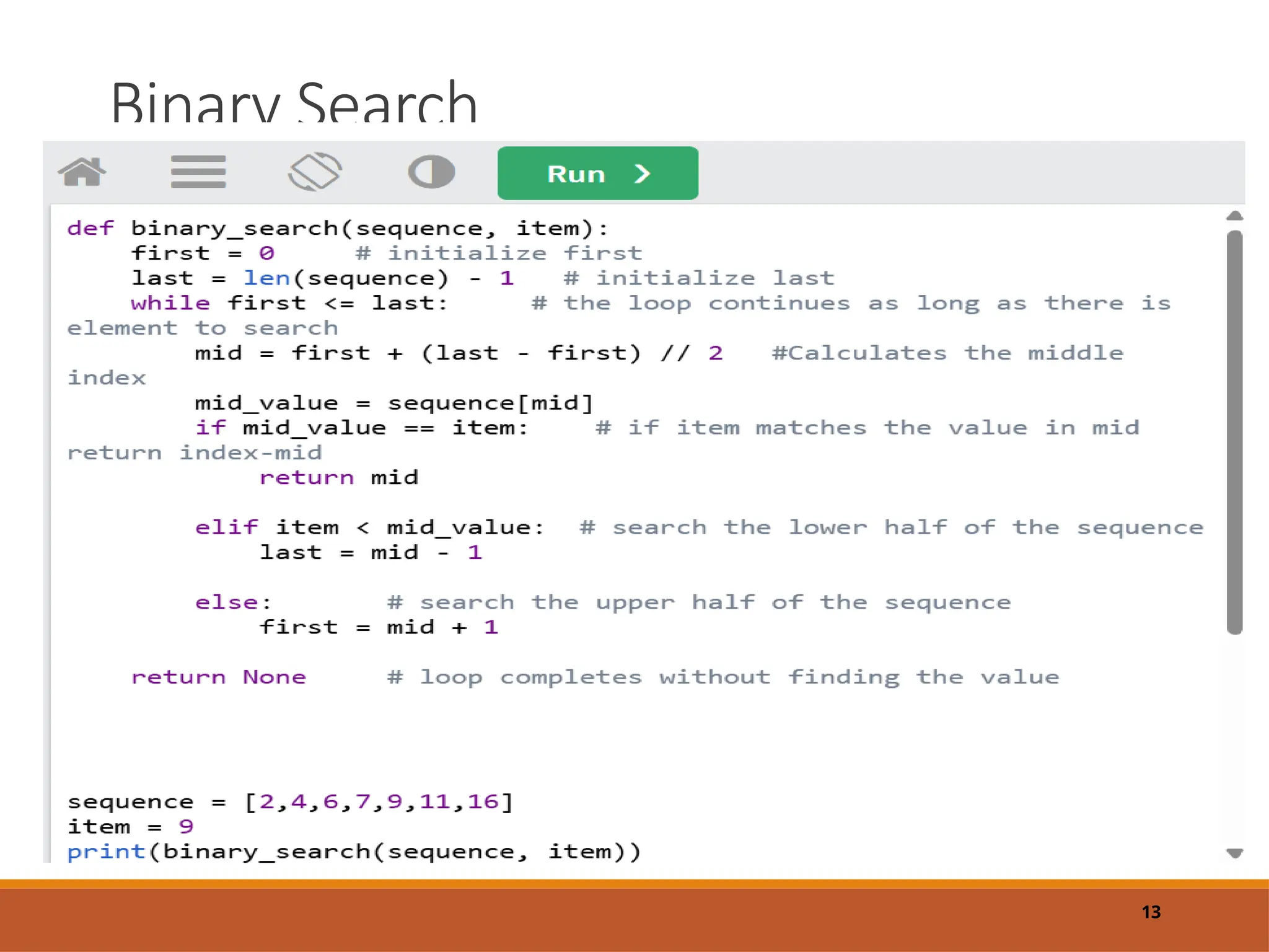 Binary Search
13
 