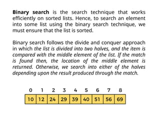 Binary Searching Algorithm PowerPoint Presentation | PPT image.