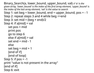 Binary Searching Algorithm PowerPoint Presentation | PPT