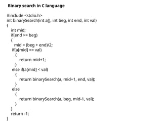 Binary Searching Algorithm PowerPoint Presentation | PPT