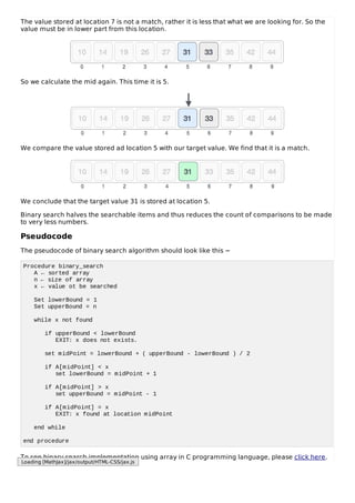 Binary search algorithm | PDF