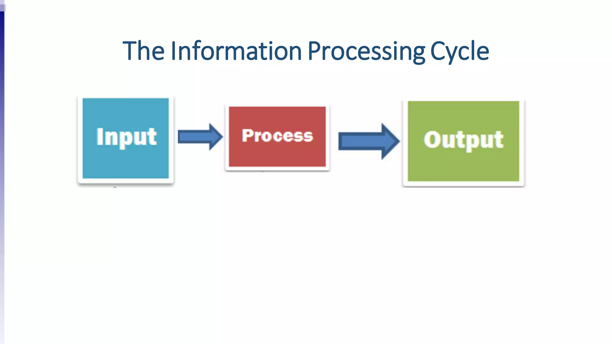 The Information ProcessingCycle
 