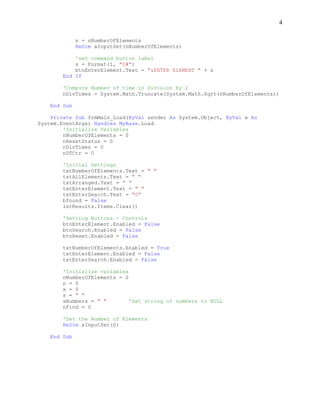 Binary Search Program in Visual Basic 2008 | PDF