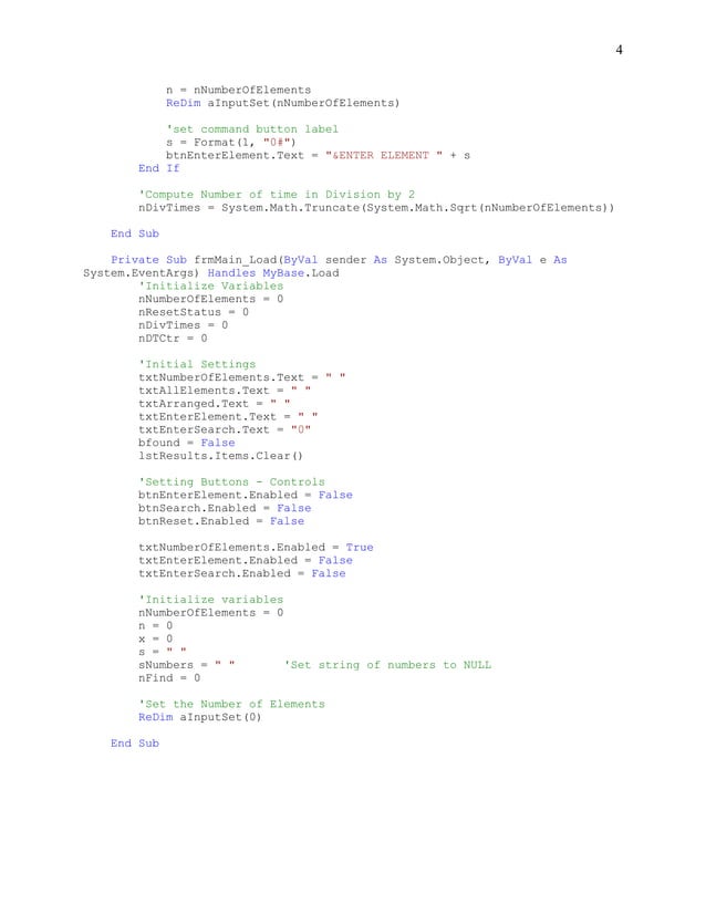 Binary Search Program in Visual Basic 2008 | PDF