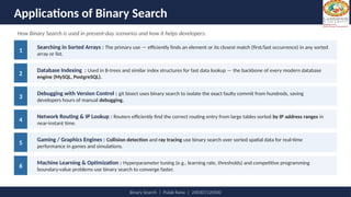 Comprehensive Guide to Binary Search Algorithm in Data Structures | PPTX