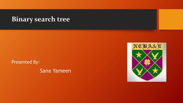 Binary search tree | PPT