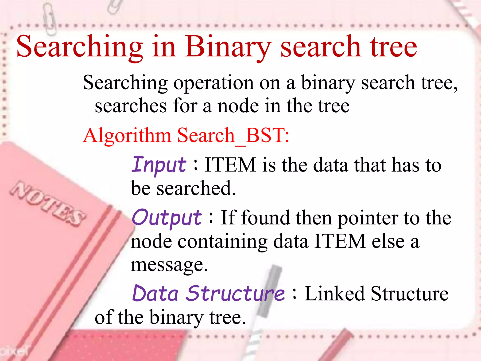 Binary search tree | PPTX