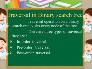 Binary search tree | PPTX