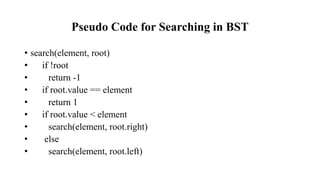 Binary Search Tree for design and analysis | PPTX