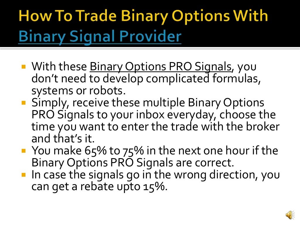 Best binary signal provider