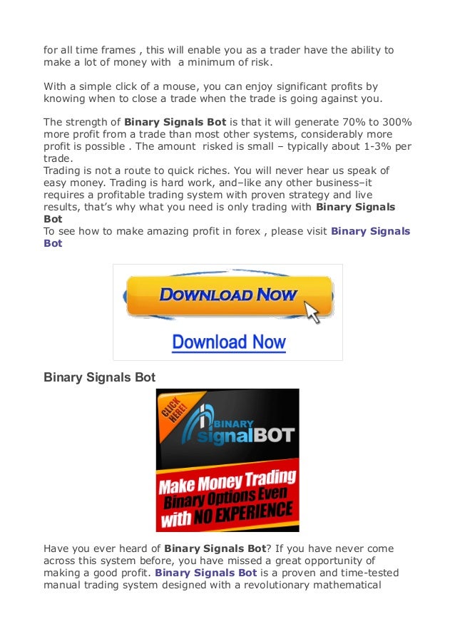 Binary signal bot free download