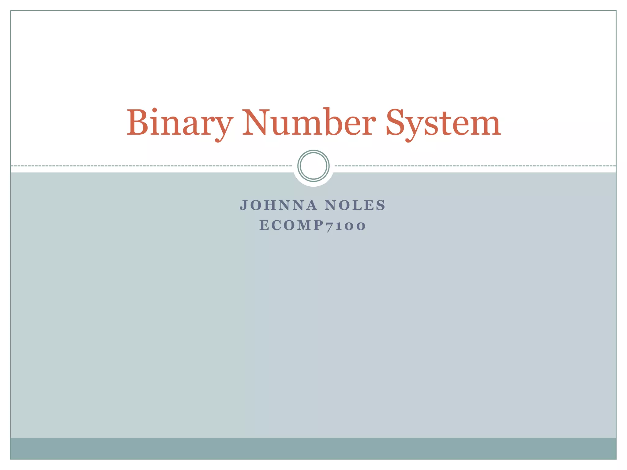 Binary Slides | PPTX