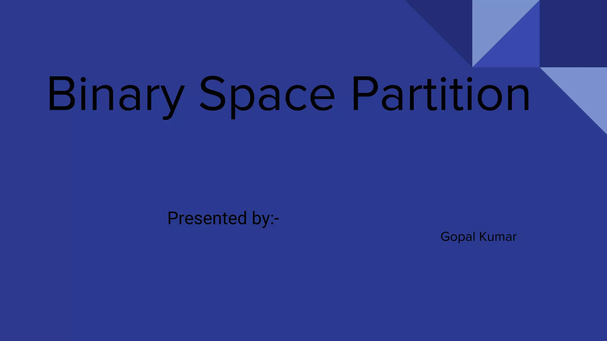 Binary space partition ppt