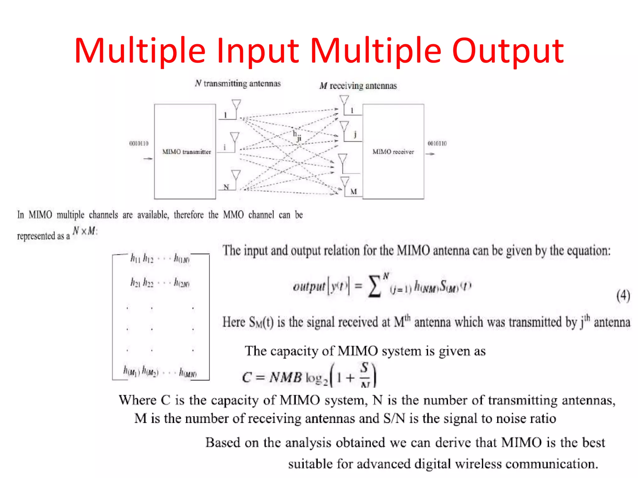 Multiple Input Multiple Output
 