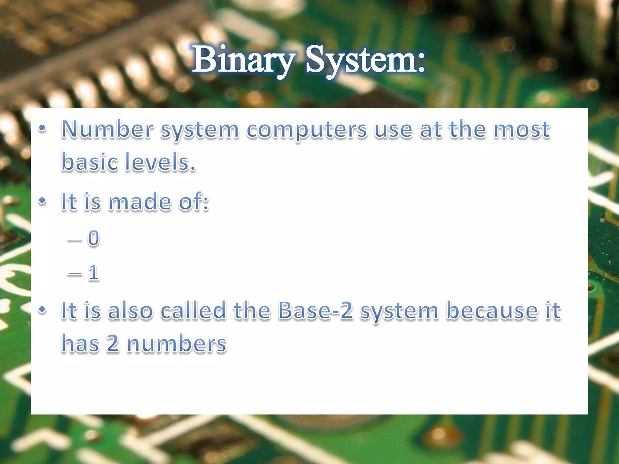 Binary Number System | PPT