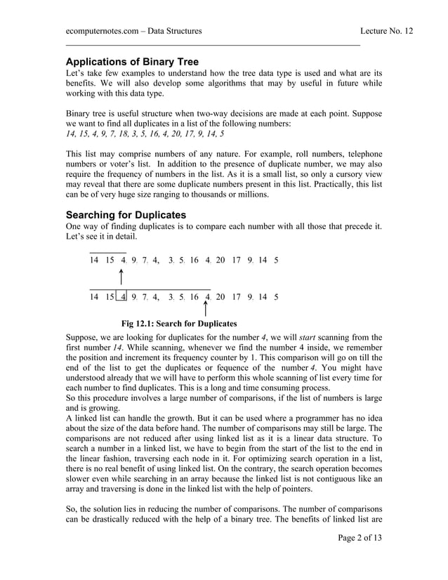 computer notes - Binary tree | PDF