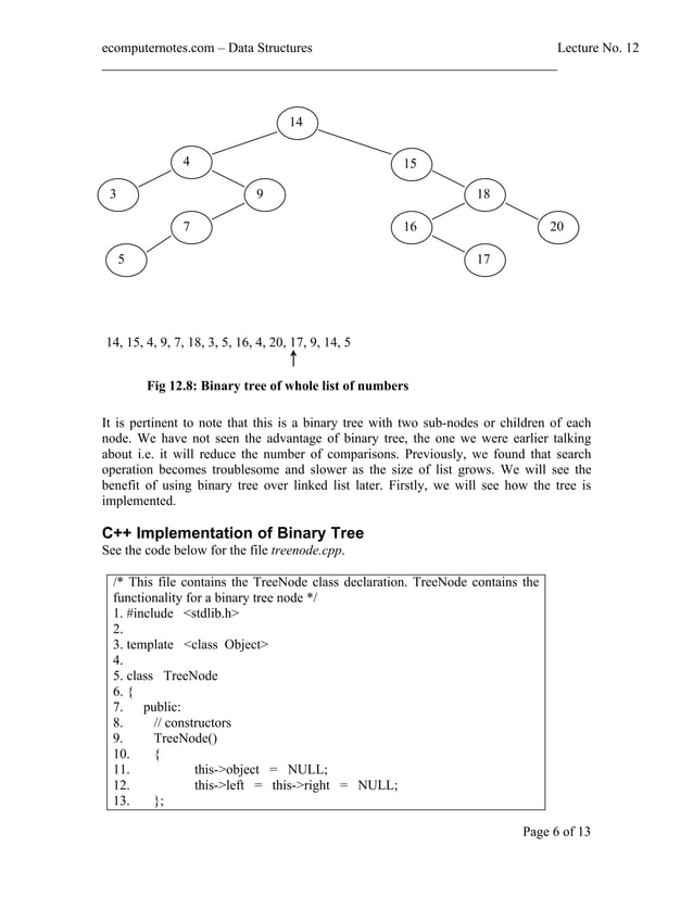computer notes - Binary tree | PDF