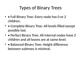 Binary_Tree ppt showing detailed data structure explanation | PPTX