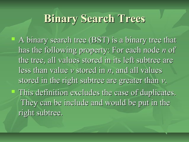 Binary trees | PPT