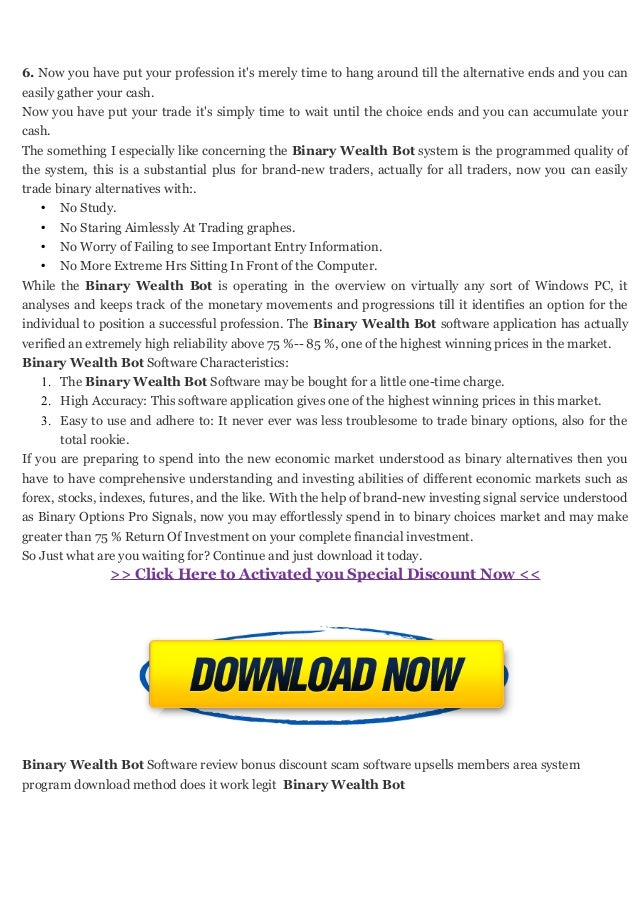 Binary options wealth bot