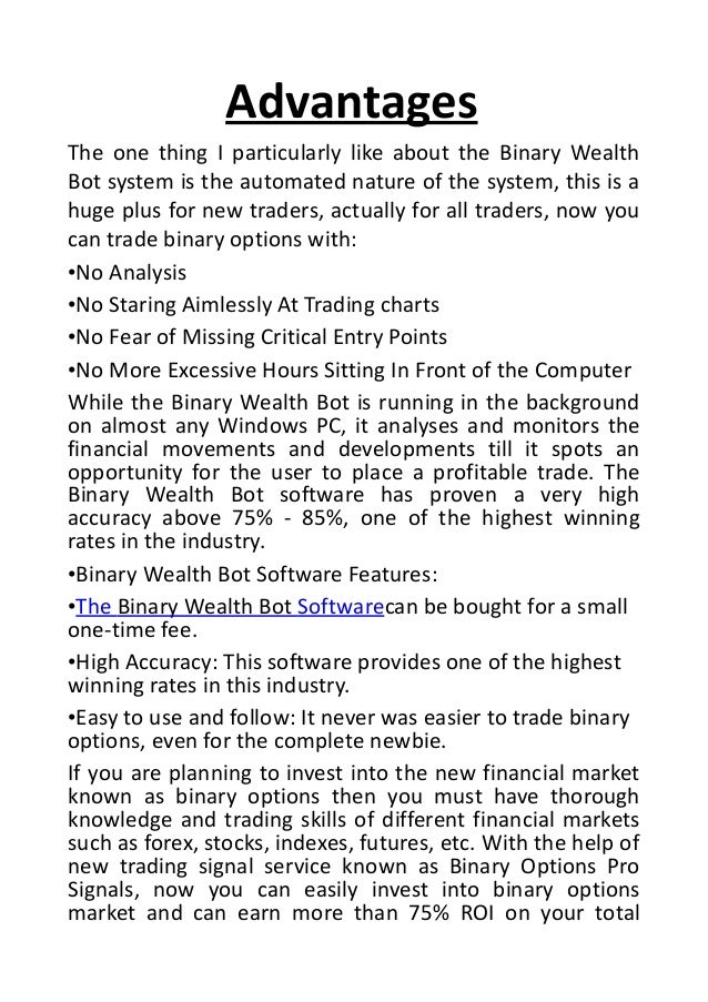 Binary options wealth bot