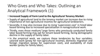 Migration, Microfinance and Mechanized Service Market: Explaining the Puzzle of Landless Tenancy in Rural Bangladesh