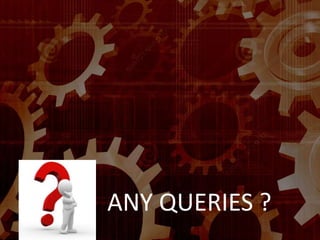 ANY QUERIES ?
 