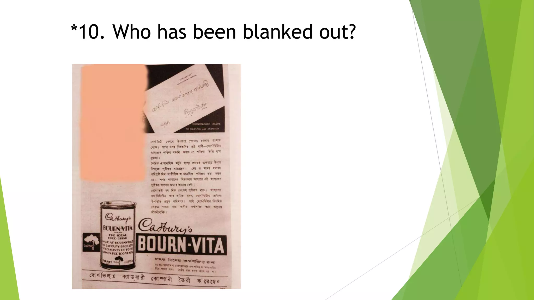 *10. Who has been blanked out?
 