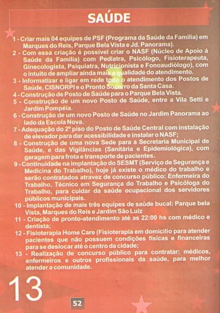 Em 2008, o Plano de Governo foi este.
 
