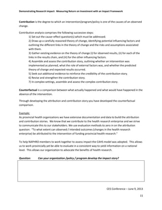Demonstrating Research Impact: Measuring Return on Investment with an ...