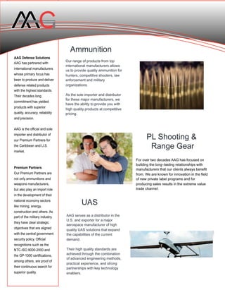 AAG Defense Solutions 2014 Ammunition Catalog