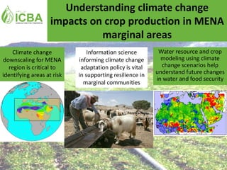 Challenges and potential of non-conventional
water for marginal environments
By 2025, 1800 million
people will be living in
countries or regions with
absolute water scarcity,
and two-thirds
of the world population
could be under stress
conditions
Saline, brackish, drainage, treated waste water
and sea water have great potential for
improving agricultural production
Integrated systems (IS) is a key to improve
farm productivities under marginal
environment
 