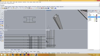 The I-beam surfave is drawn using polyline and
extrude along a curve.
 