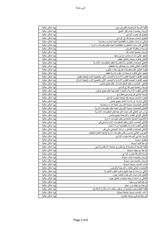 ‫حدٌثة‬ ً‫أدب‬
‫بنٌن‬ ‫بالعرٌش‬ ‫الرٌاضٌة‬ ‫التربٌة‬ ‫كلٌة‬‫خالٌة‬ ‫اماكن‬ ‫بها‬
‫رٌاضٌه‬ ‫تربٌة‬/‫الشٌخ‬ ‫كفر‬ ‫بنات‬‫خالٌة‬ ‫اماكن‬ ‫بها‬
‫الوادي‬ ‫جنوب‬ ‫قنا‬ ‫حقوق‬‫خالٌة‬ ‫اماكن‬ ‫بها‬
‫ج‬ ‫قنا‬ ‫موجه‬ ‫انتساب‬ ‫حقوق‬.‫الوادي‬‫خالٌة‬ ‫اماكن‬ ‫بها‬
‫ومحاسبة‬ ‫تجارة‬ ‫شعبة‬ ‫بالقطامٌة‬ ‫متطورة‬ ‫دراسات‬ ً‫عال‬‫خالٌة‬ ‫اماكن‬ ‫بها‬
‫إدارٌة‬ ‫معلومات‬ ‫نظم‬ ‫شعبة‬ ‫بالقطامٌة‬ ‫المتطورة‬ ‫للدراسات‬ ً‫العال‬‫خالٌة‬ ‫اماكن‬ ‫بها‬
‫ش‬ ‫تربٌة‬.‫العرٌش‬ ‫طفولة‬‫خالٌة‬ ‫اماكن‬ ‫بها‬
‫رٌاضٌة‬ ‫تربٌة‬/‫قنا‬ ‫بنات‬‫خالٌة‬ ‫اماكن‬ ‫بها‬
‫بورسعٌد‬ ‫ج‬ ‫وحاسب‬ ‫إدارة‬ ً‫عال‬ ‫معهد‬‫خالٌة‬ ‫اماكن‬ ‫بها‬
‫مقطم‬ ‫وفنادق‬ ‫سٌاحة‬ ‫قاهرة‬ ً‫العال‬‫خالٌة‬ ‫اماكن‬ ‫بها‬
‫اإلدارٌة‬ ‫المعلومات‬ ‫لنظم‬ ‫باألسكندرٌة‬ ‫والفنادق‬ ‫للسٌاحه‬ ً‫العال‬‫خالٌة‬ ‫اماكن‬ ‫بها‬
‫بالمقطم‬ ‫فورٌة‬ ‫وترجمة‬ ‫لغات‬ ً‫العال‬ ‫القاهرة‬‫خالٌة‬ ‫اماكن‬ ‫بها‬
‫بالهرم‬ ‫سقاره‬ ‫طرٌق‬ ‫معلومات‬ ‫نظم‬ ً‫العال‬ ‫طٌبة‬‫خالٌة‬ ‫اماكن‬ ‫بها‬
‫مقطم‬ ‫إدارٌة‬ ‫علوم‬ ‫ش‬ ‫ترجمة‬ ‫قاهرة‬ ً‫عال‬ ‫معهد‬‫خالٌة‬ ‫اماكن‬ ‫بها‬
‫االول‬ ‫بالتجمع‬ ‫االلى‬ ‫والحاسب‬ ‫االدارٌة‬ ‫للعلوم‬ ‫الجدٌدة‬ ‫القاهرة‬ ‫معهد‬(‫نظم‬ ‫شعبة‬)‫خالٌة‬ ‫اماكن‬ ‫بها‬
‫االول‬ ‫بالتجمع‬ ‫االلى‬ ‫والحاسب‬ ‫االدارٌة‬ ‫للعلوم‬ ‫الجدٌدة‬ ‫القاهرة‬ ‫معهد‬(‫ادارة‬ ‫شعبة‬)‫خالٌة‬ ‫اماكن‬ ‫بها‬
‫خامس‬ ‫تجمع‬ ‫نظم‬ ‫ش‬ ‫المعلومات‬ ‫ونظم‬ ‫للحاسب‬ ً‫العال‬‫خالٌة‬ ‫اماكن‬ ‫بها‬
‫ج‬ ‫قنا‬ ‫بنٌن‬ ‫رٌاضٌة‬ ‫تربٌة‬.‫الوادى‬‫خالٌة‬ ‫اماكن‬ ‫بها‬
‫خامس‬ ‫تجمع‬ ‫نظم‬ ‫الخارجٌة‬ ‫والتجارة‬ ‫االدارٌة‬ ‫للعلوم‬ ً‫العال‬‫خالٌة‬ ‫اماكن‬ ‫بها‬
‫مطروح‬ ‫مرسى‬ ‫فرع‬ ً‫ابتدائ‬ ‫تربٌة‬‫خالٌة‬ ‫اماكن‬ ‫بها‬
‫الوادي‬ ‫جنوب‬ ‫جامعة‬ ‫بقنا‬ ‫موجه‬ ‫انتساب‬ ‫تجارة‬‫خالٌة‬ ‫اماكن‬ ‫بها‬
‫خامس‬ ‫تجمع‬ ‫أعمال‬ ‫إدارة‬ ‫ش‬ ‫إدارٌة‬ ً‫عال‬‫خالٌة‬ ‫اماكن‬ ‫بها‬
‫ومحاسبة‬ ‫إدارة‬ ‫شعبة‬ ‫الشروق‬ ‫بمدٌنة‬ ‫للحاسبات‬ ً‫العال‬‫خالٌة‬ ‫اماكن‬ ‫بها‬
‫إدارٌة‬ ‫معلومات‬ ‫نظم‬ ‫شعبة‬ ‫الشروق‬ ‫بمدٌنة‬ ‫للحاسبات‬ ً‫العال‬‫خالٌة‬ ‫اماكن‬ ‫بها‬
‫اإلدارٌة‬ ‫المعلومات‬ ‫نظم‬ ‫النوعٌة‬ ‫للدراسات‬ ً‫العال‬ ‫البر‬ ‫رأس‬‫خالٌة‬ ‫اماكن‬ ‫بها‬
‫خامس‬ ‫تجمع‬ ‫والترجمة‬ ‫للغات‬ ‫الدولى‬ ً‫العال‬‫خالٌة‬ ‫اماكن‬ ‫بها‬
‫إدارٌة‬ ‫معلومات‬ ‫نظم‬ ‫بالمعادى‬ ‫الحدٌثة‬ ‫األكادٌمٌة‬‫خالٌة‬ ‫اماكن‬ ‫بها‬
‫قٌر‬ ً‫بأب‬ ‫اإلدارٌة‬ ‫المعلومات‬ ‫ونظم‬ ً‫اآلل‬ ‫للحاسب‬ ً‫العال‬‫خالٌة‬ ‫اماكن‬ ‫بها‬
‫أعمال‬ ‫إدراة‬ ‫بالقطامٌة‬ ‫اإلدارٌة‬ ‫للعلوم‬ ً‫العال‬‫خالٌة‬ ‫اماكن‬ ‫بها‬
‫قٌر‬ ً‫بأب‬ ً‫السٌاح‬ ‫إرشاد‬ ‫و‬ ‫والفنادق‬ ‫للسٌاحه‬ ً‫العال‬‫خالٌة‬ ‫اماكن‬ ‫بها‬
‫ادارٌة‬ ‫معلومات‬ ‫ونظم‬ ‫حاسب‬ ً‫العال‬ ‫الجزٌره‬(‫نظم‬ ‫شعبة‬)‫بالمقطم‬‫خالٌة‬ ‫اماكن‬ ‫بها‬
‫الوادي‬ ‫جنوب‬ ‫الغردقه‬ ً‫ابتدائ‬ ‫تربٌة‬‫خالٌة‬ ‫اماكن‬ ‫بها‬
‫اسٌوط‬ ‫حقوق‬‫خالٌة‬ ‫اماكن‬ ‫بها‬
‫اسٌوط‬ ‫فنٌه‬ ‫نوعٌة‬‫خالٌة‬ ‫اماكن‬ ‫بها‬
‫بنٌن‬ ‫االسكندرٌة‬ ‫جامعة‬ ‫مطروح‬ ‫فرع‬ ‫الرٌاضٌة‬ ‫التربٌة‬ ‫كلٌة‬‫خالٌة‬ ‫اماكن‬ ‫بها‬
‫اسٌوط‬ ‫موسٌقٌه‬ ‫نوعٌة‬‫خالٌة‬ ‫اماكن‬ ‫بها‬
‫الوادي‬ ‫جنوب‬ ‫الغردقة‬ ‫تربٌة‬‫خالٌة‬ ‫اماكن‬ ‫بها‬
‫رٌاضٌه‬ ‫تربٌة‬/‫اسٌوط‬ ‫بنات‬‫خالٌة‬ ‫اماكن‬ ‫بها‬
‫اسٌوط‬ ‫بنٌن‬ ‫رٌاضٌه‬ ‫تربٌة‬‫خالٌة‬ ‫اماكن‬ ‫بها‬
‫اسٌوط‬ ‫موجه‬ ‫انتساب‬ ‫اداب‬‫خالٌة‬ ‫اماكن‬ ‫بها‬
‫بالزٌتون‬ ‫والترجمة‬ ‫للغات‬ ً‫العال‬ ‫المعارف‬‫خالٌة‬ ‫اماكن‬ ‫بها‬
‫التجارٌة‬ ‫العلوم‬ ‫قسم‬ ‫بالجٌزة‬ ‫نوعٌة‬ ‫درسات‬ ً‫عال‬‫خالٌة‬ ‫اماكن‬ ‫بها‬
‫جٌزه‬ ‫واللغات‬ ‫النوعٌة‬ ‫للدراسات‬ ً‫العال‬‫خالٌة‬ ‫اماكن‬ ‫بها‬
‫جٌزه‬ ‫فنادق‬ ‫و‬ ‫سٌاحه‬ ‫نوعٌة‬ ‫دراسات‬ ً‫العال‬‫خالٌة‬ ‫اماكن‬ ‫بها‬
‫بورسعٌد‬ ‫فنٌه‬ ‫نوعٌة‬‫خالٌة‬ ‫اماكن‬ ‫بها‬
‫سعٌد‬ ‫بور‬ ‫موسٌقٌه‬ ‫نوعٌة‬‫خالٌة‬ ‫اماكن‬ ‫بها‬
‫ش‬ ‫والتنمٌة‬ ‫التكنولوجٌا‬ ‫كلٌة‬(‫وادارٌة‬ ‫مالٌة‬ ‫علوم‬)‫الزقازٌق‬ ‫ج‬‫خالٌة‬ ‫اماكن‬ ‫بها‬
‫دمٌاط‬ ‫جامعة‬ ‫موجه‬ ‫انتساب‬ ‫اداب‬‫خالٌة‬ ‫اماكن‬ ‫بها‬
‫ش‬.‫مطرٌه‬ ‫سٌاحة‬ ً‫فن‬ ‫مطاعم‬‫خالٌة‬ ‫اماكن‬ ‫بها‬
Page 2 of 8
 