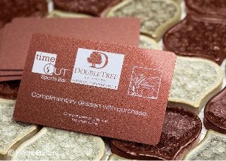 DoubleTree by Hilton:Bronze metallic promo cards
 